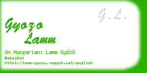 gyozo lamm business card