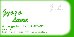 gyozo lamm business card